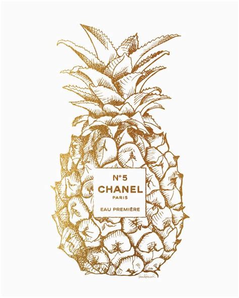 chanel inspired pineapple|chanel artwork.